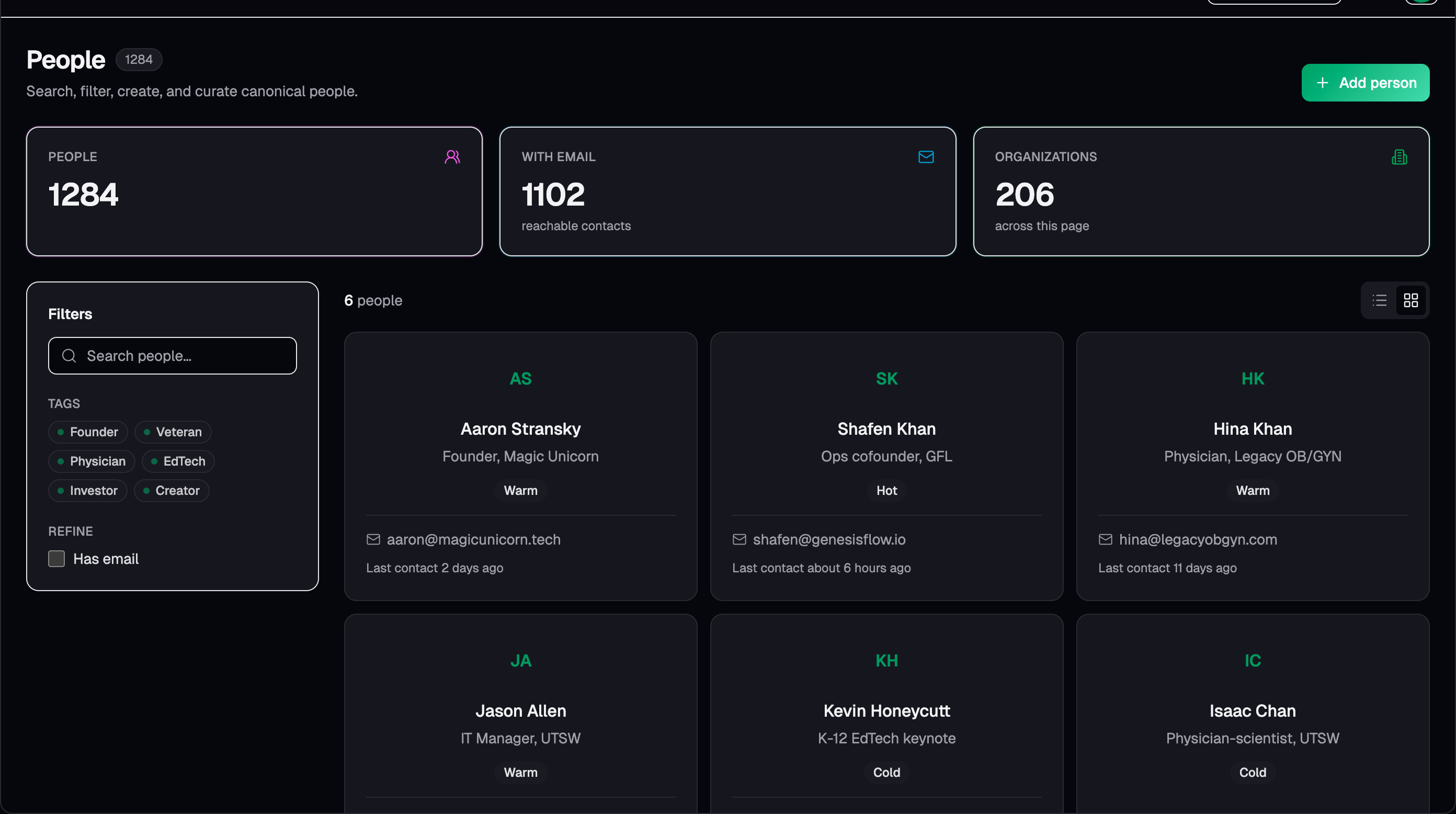 Contact-Ops people directory